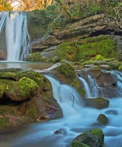 Malham Janets Foss Waterfall Diamond Paintings