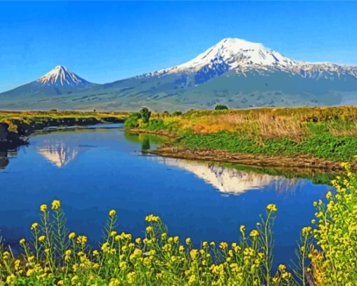 Mount Ararat Springtime Diamond Paintings