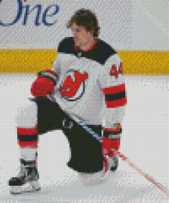 New Jersey Devils Player Miles Wood Diamond Paintings