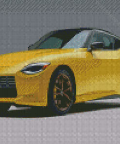 Nissan Z Sport Yellow Car Diamond Paintings