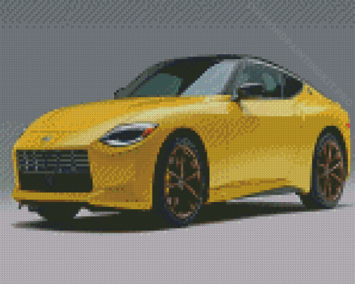 Nissan Z Sport Yellow Car Diamond Paintings