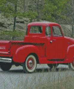 Old Red Truck Diamond Paintings