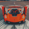 Orange Koenigsegg Agera Sport Car Diamond Paintings