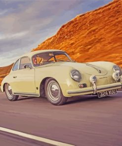 Porsche 356 Car On The Road Diamond Paintings