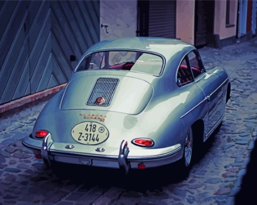 Porsche 356 In Alley Diamond Paintings