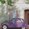 Purple Citroen 2cv Car Diamond Paintings