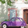 Purple Citroen 2cv Car Diamond Paintings