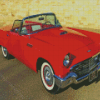 Red Classic 57 Thunderbird Diamond Paintings