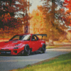 Red Mazda RX7 Sport Car Diamond Paintings