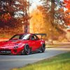 Red Mazda RX7 Sport Car Diamond Paintings