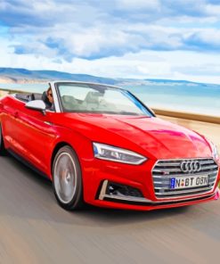 Red Audi S5 Cabriolet Diamond Paintings