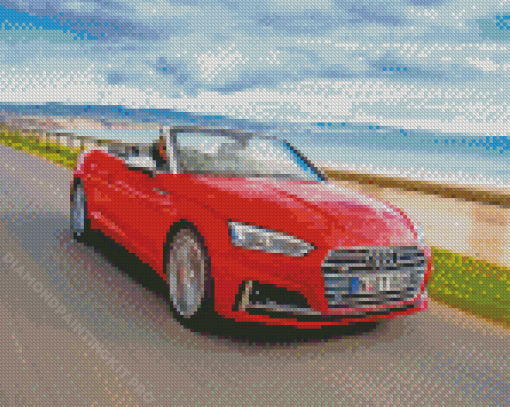 Red Audi S5 Cabriolet Diamond Paintings