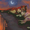 Romantic Tigers In Love Diamond Paintings