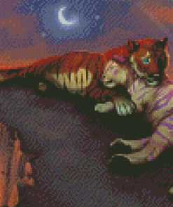 Romantic Tigers In Love Diamond Paintings