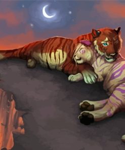 Romantic Tigers In Love Diamond Paintings