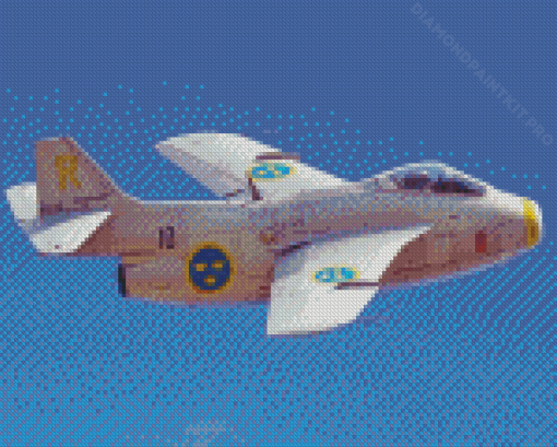 Saab J 29 Diamond Paintings