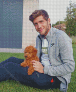Sergi Roberto With His Puppy Diamond Paintings