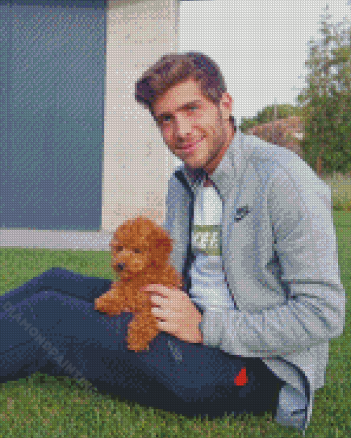 Sergi Roberto With His Puppy Diamond Paintings