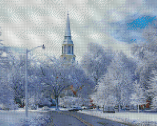 Snowy Wake Forest University Diamond Paintings