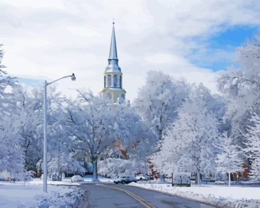 Snowy Wake Forest University Diamond Paintings