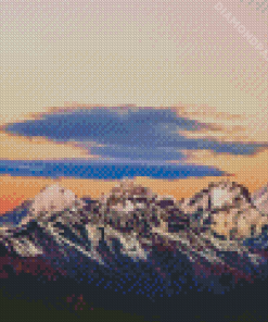 Sunset On Himalayas Diamond Paintings