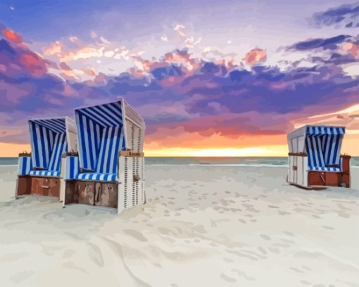 Sylt Beach Chairs Diamond Paintings