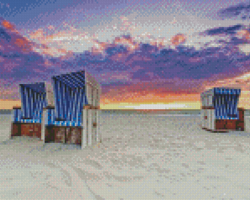 Sylt Beach Chairs Diamond Paintings