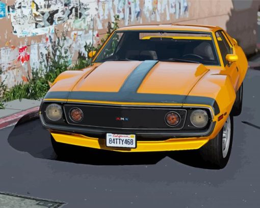 Vintage Javelin AMX Car Diamond Paintings