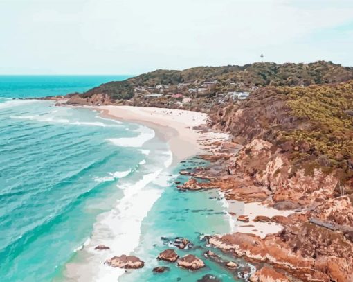 Wategos Beach Landscape Diamond Paintings