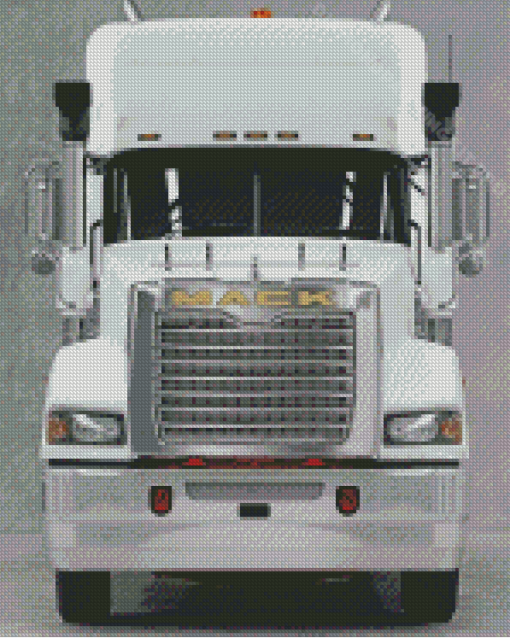 White Mack Truck Diamond Paintings