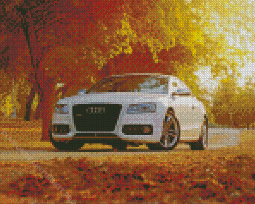 White Audi S5 Car Diamond Paintings