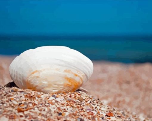 Yellow And White Shell Diamond Paintings