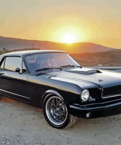 Black Ford Mustang 65 Diamond Paintings