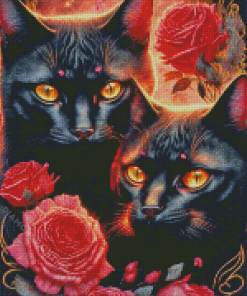 Black Cats Diamond Paintings