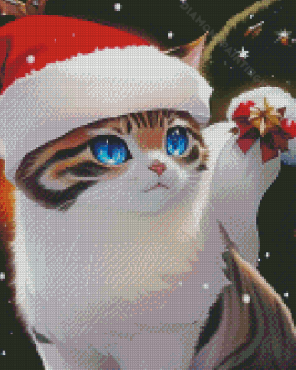Christmas Cat Diamond Paintings