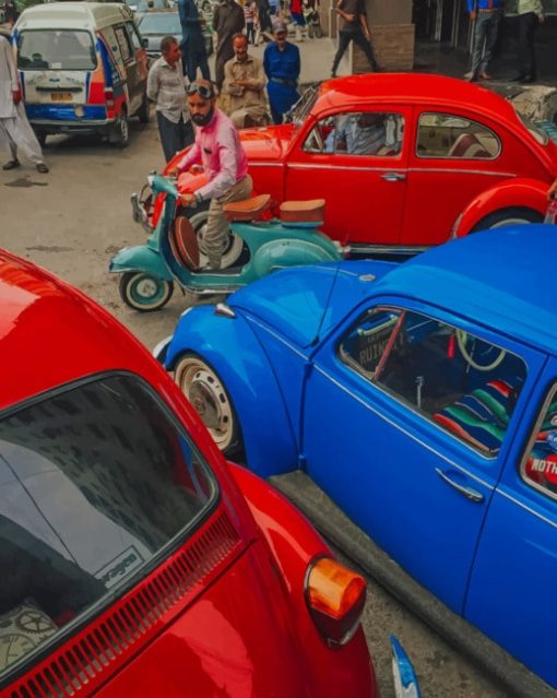 Colorful Beetle Cars Diamond Paintings