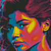 Colorful Zendaya Diamond Paintings