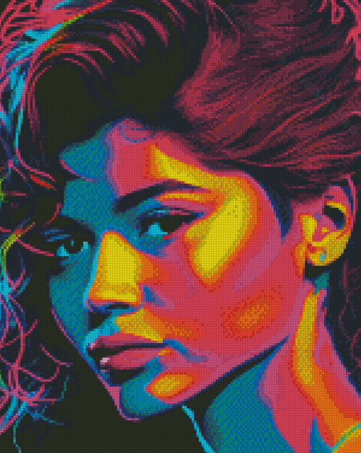 Colorful Zendaya Diamond Paintings