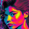 Colorful Zendaya Diamond Paintings