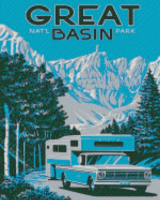 Great Basin National Park Poster Illustration Diamond Paintings