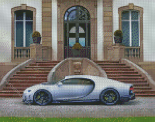 Grey Bugatti Chiron Diamond Paintings