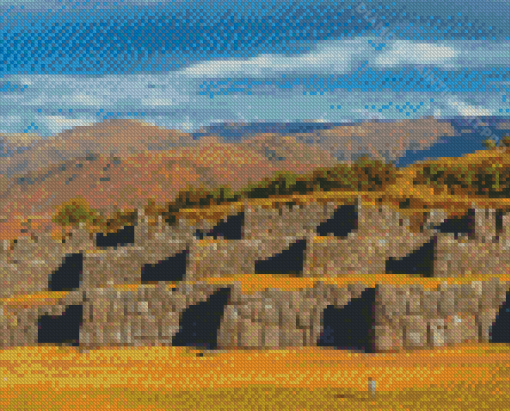 Inca Ruins Landscape Diamond Paintings