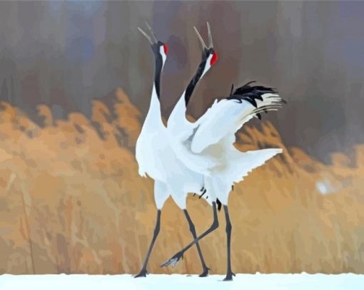 Japanese Cranes Diamond Paintings