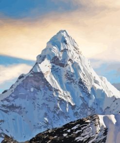 Mount Everest In Winter Diamond Paintings