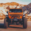 Orange Jeep Gladiator Diamond Paintings