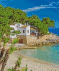 Spanish Beach Scene Diamond Paintings