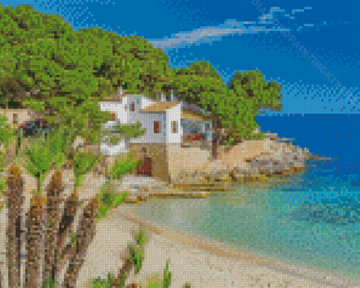 Spanish Beach Scene Diamond Paintings