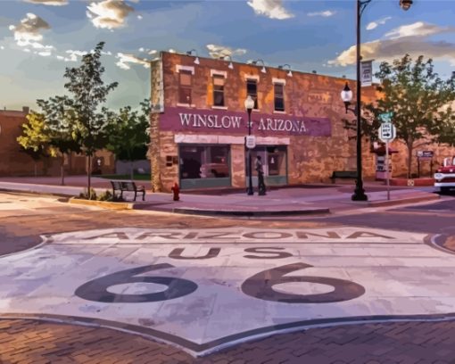 Standing On The Corner In Winslow Arizona Diamond Paintings