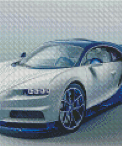 White Bugatti Chiron Diamond Paintings