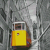 Yellow Lisbon Tram Diamond Paintings